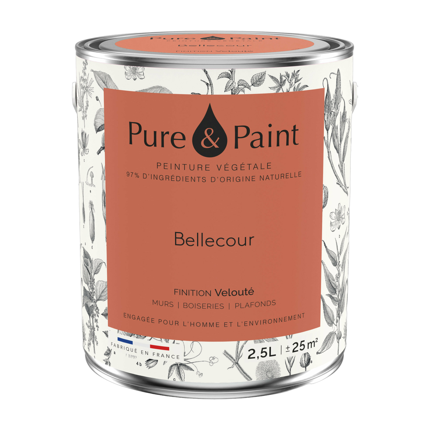 دهان نباتي مخملي Bellecour 2,5L - Pure & Paint
