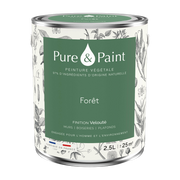 Peinture végétale velouté Forêt 2,5L - Pure & Paint