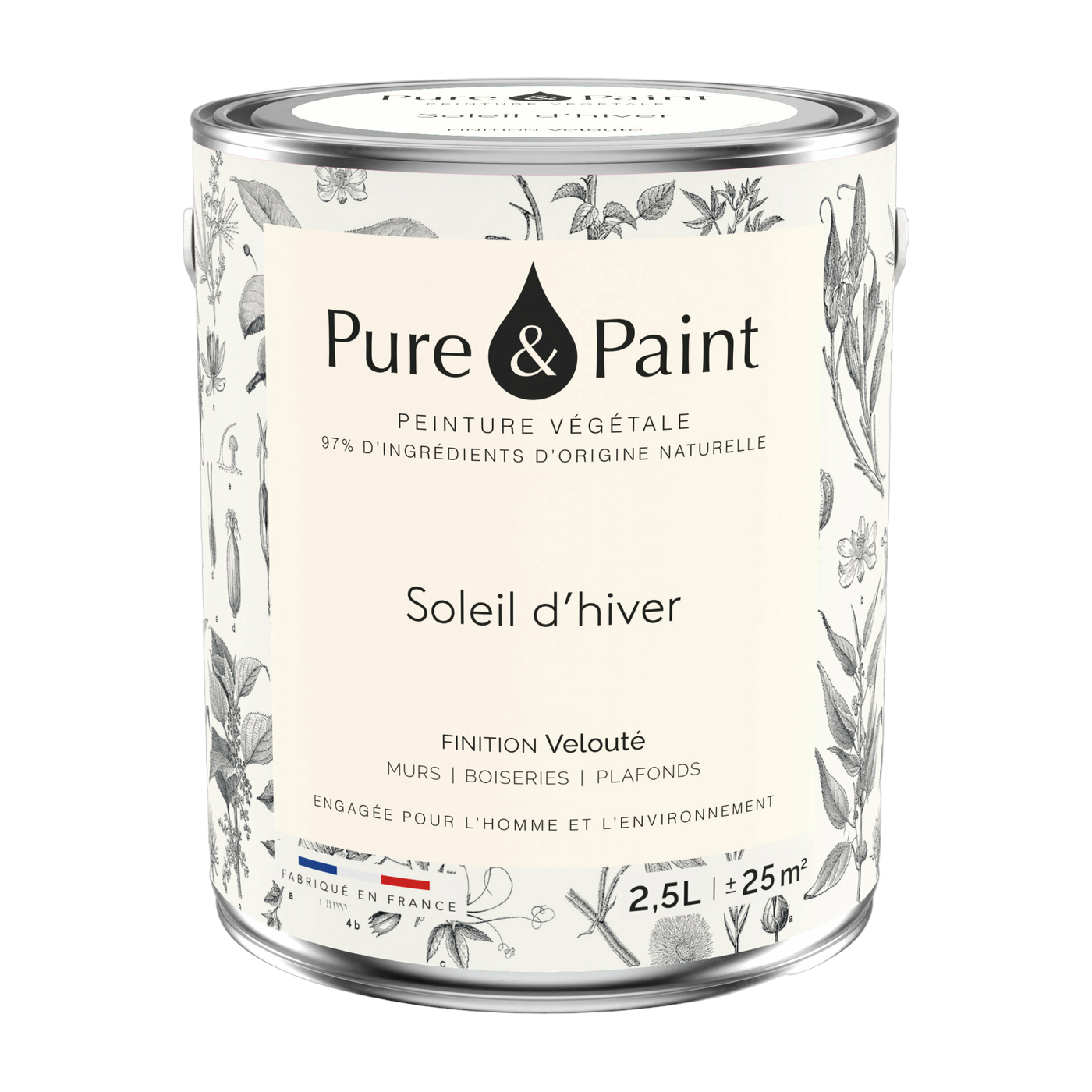 دهان نباتي مخملي Soleil d'hiver 2,5L - Pure & Paint