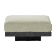 Ottoman en bois noir et aluminium avec coussin sable 96 x 110 x 43 cm Rudolph - Serax