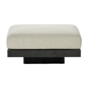 Sgabello Rudolph in legno e alluminio nero con cuscino in osso bianco 96 x 110 x 43 cm - Serax