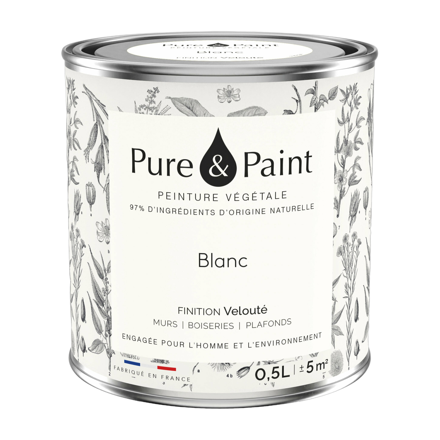 White velvet plant paint 0, 5L - Pure & Paint
