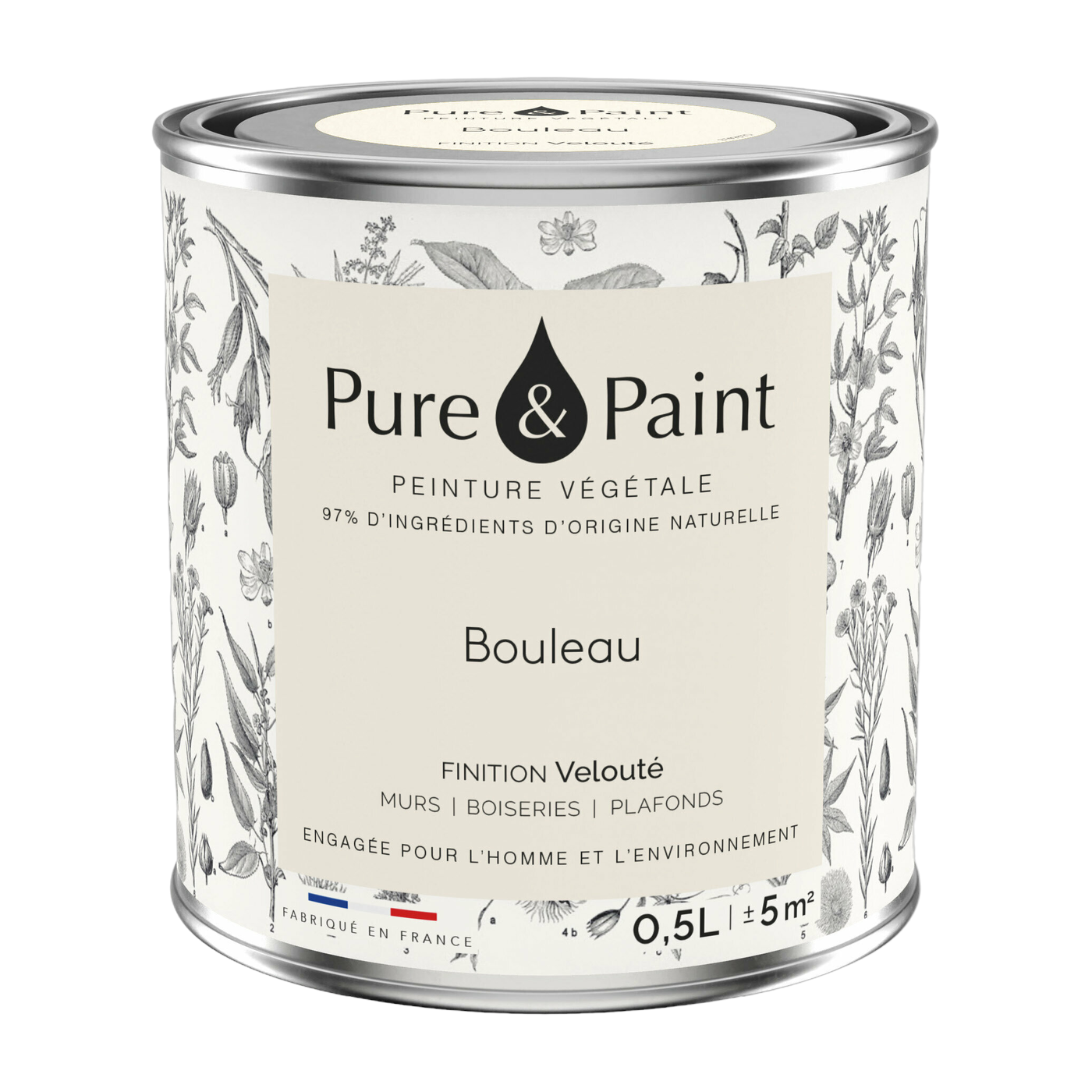 Birch Velvet Plant Paint 0, 5L - Pure & Paint