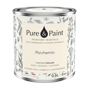 Peinture végétale velouté Parchemin 0,5L - Pure & Paint