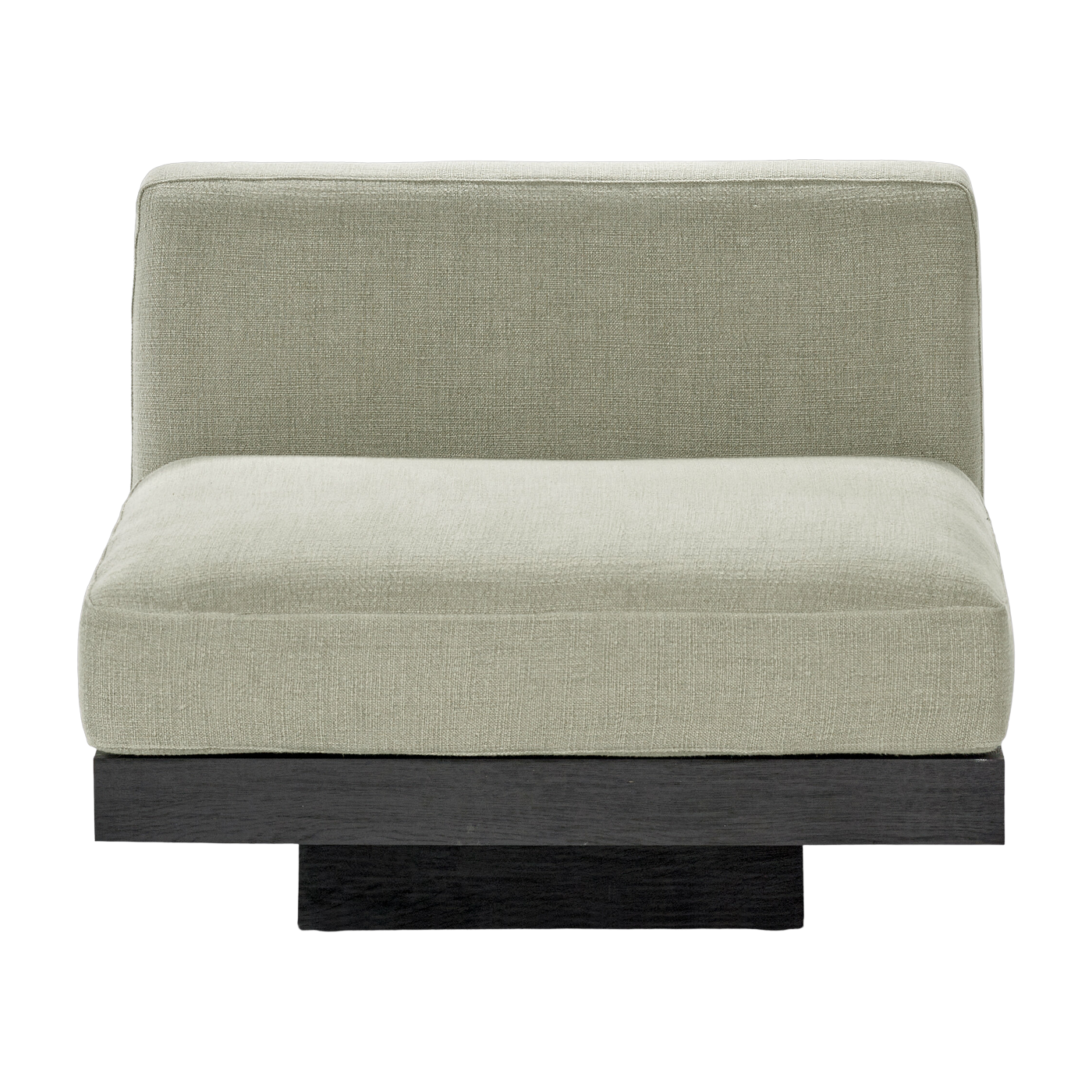 Sofá 1 plaza en madera negra y cojines arena 96 x 115 x 72 cm Rudolph - Serax