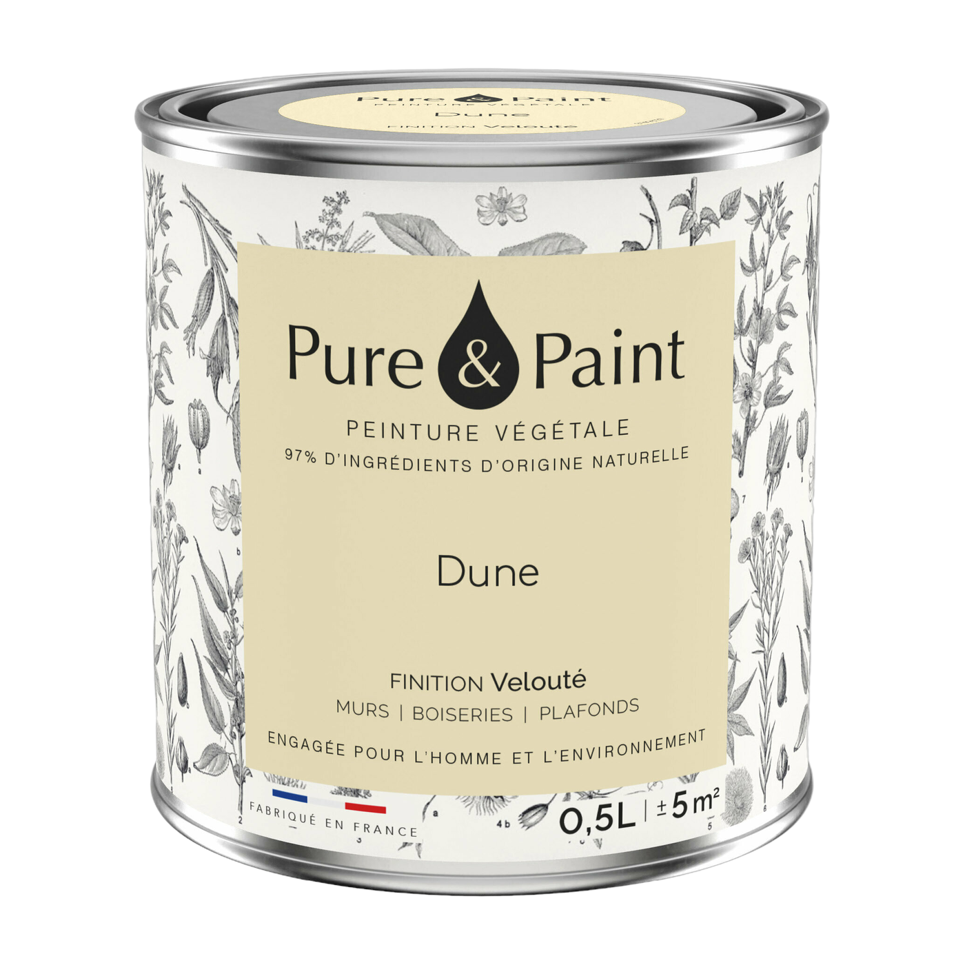Velvet vegetable paint Dune 0, 5L - Pure & Paint