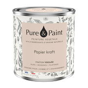 Pflanzenfarbe samtig Kraftpapier 0, 5L - - - - - - - - - - - - - - - - - - - - - - - - - - -. Pure & Paint