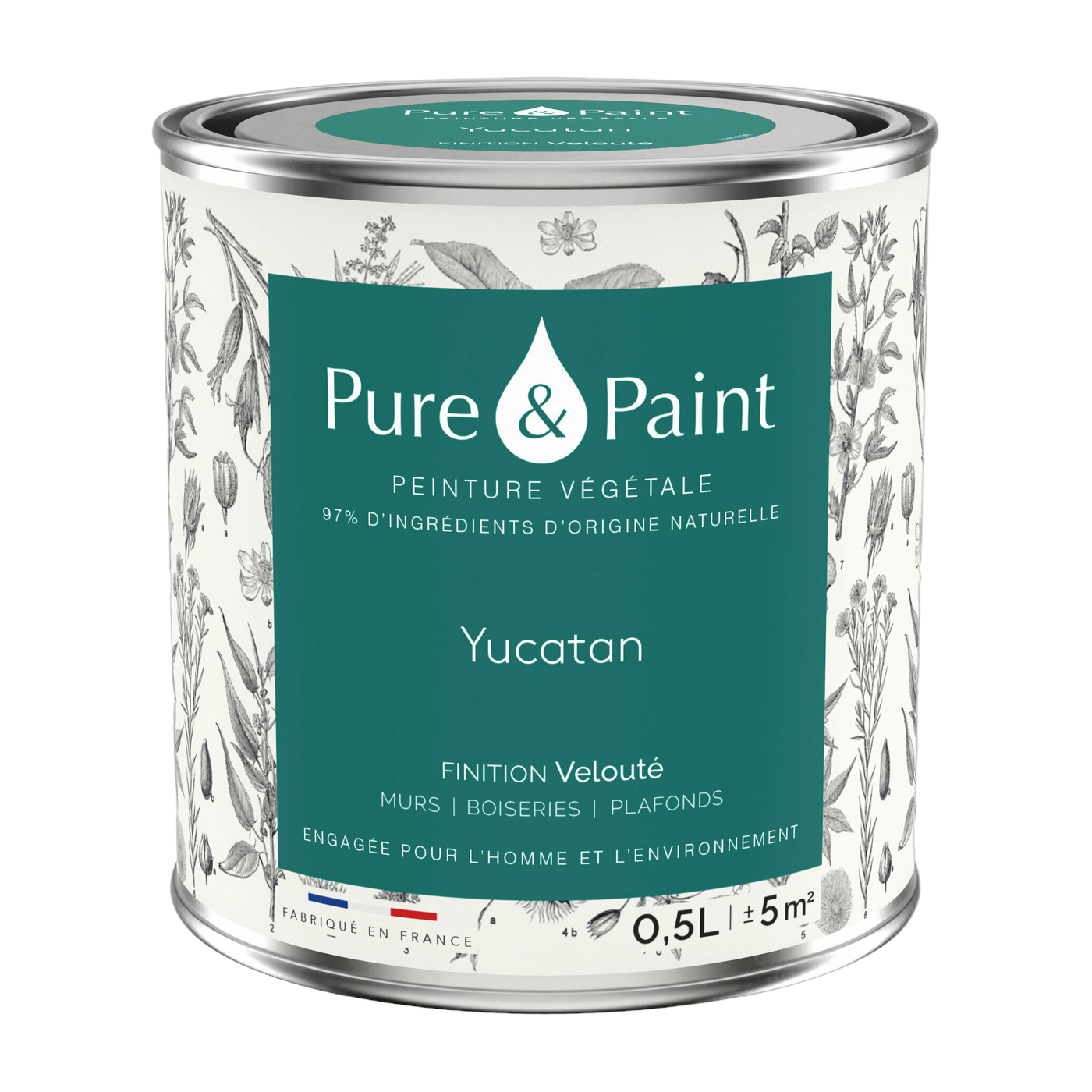 Velvet vegetable paint Yucatan 0, 5L - Pure & Paint