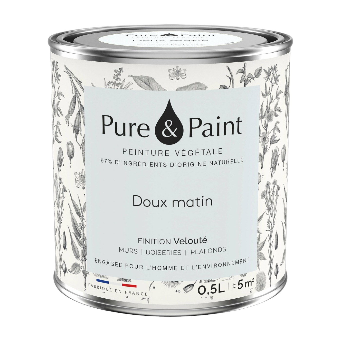 Soft Velvet Plant Paint matin 0, 5L - Pure & Paint