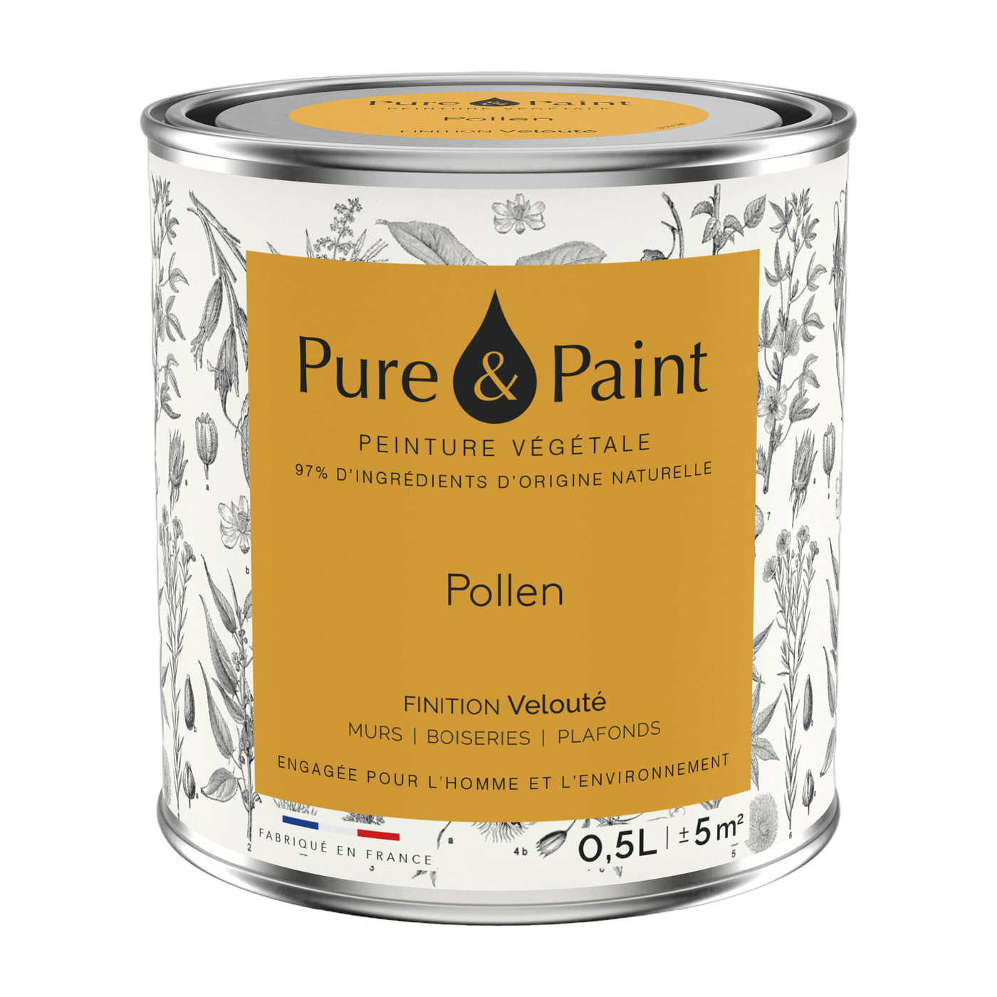 Pollen velvet plant paint 0, 5L - Pure & Paint