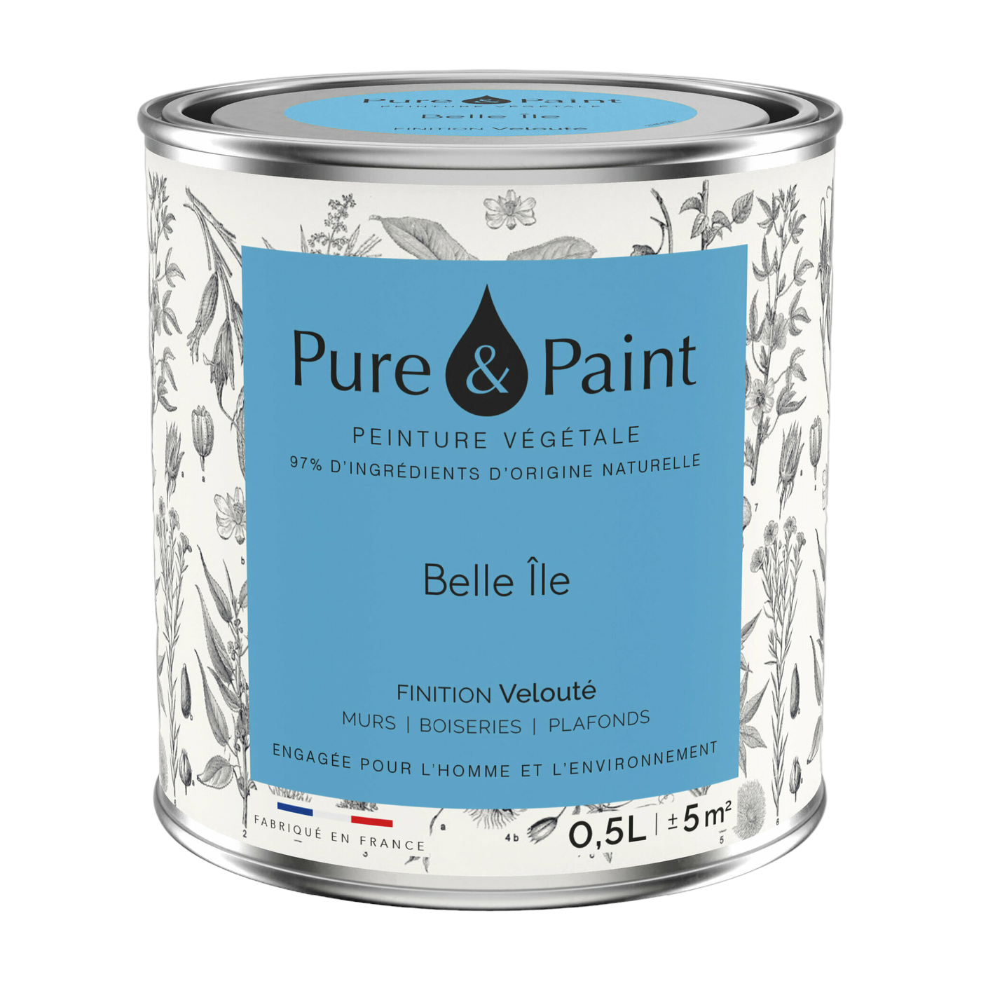 Belle île velvety vegetable paint 0, 5L - Pure & Paint
