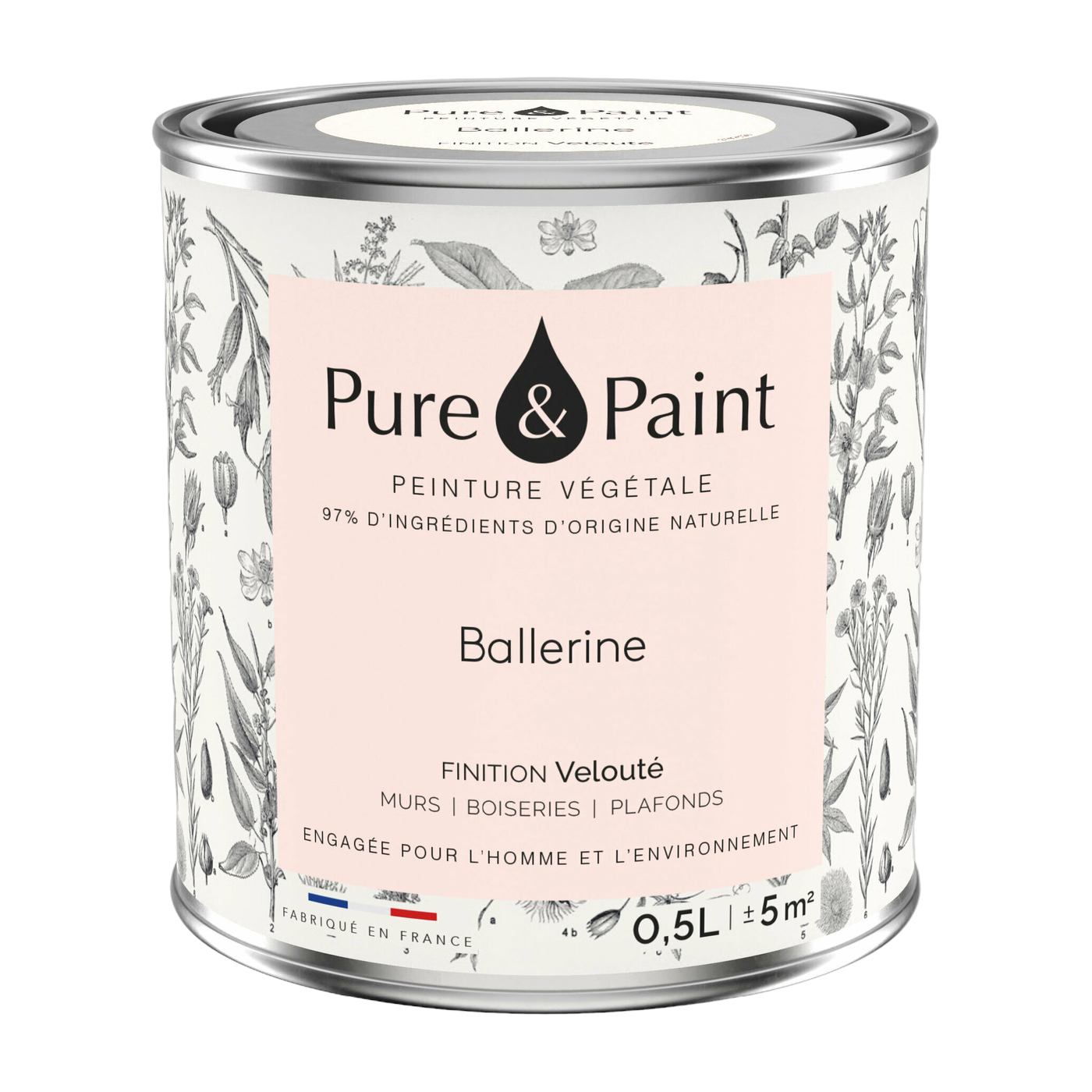 Ballerina velvet plant paint 0, 5L - Pure & Paint