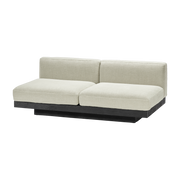 Divano a due posti Rudolph in legno nero e cuscini beige 193 x 115 x 72 cm - Serax