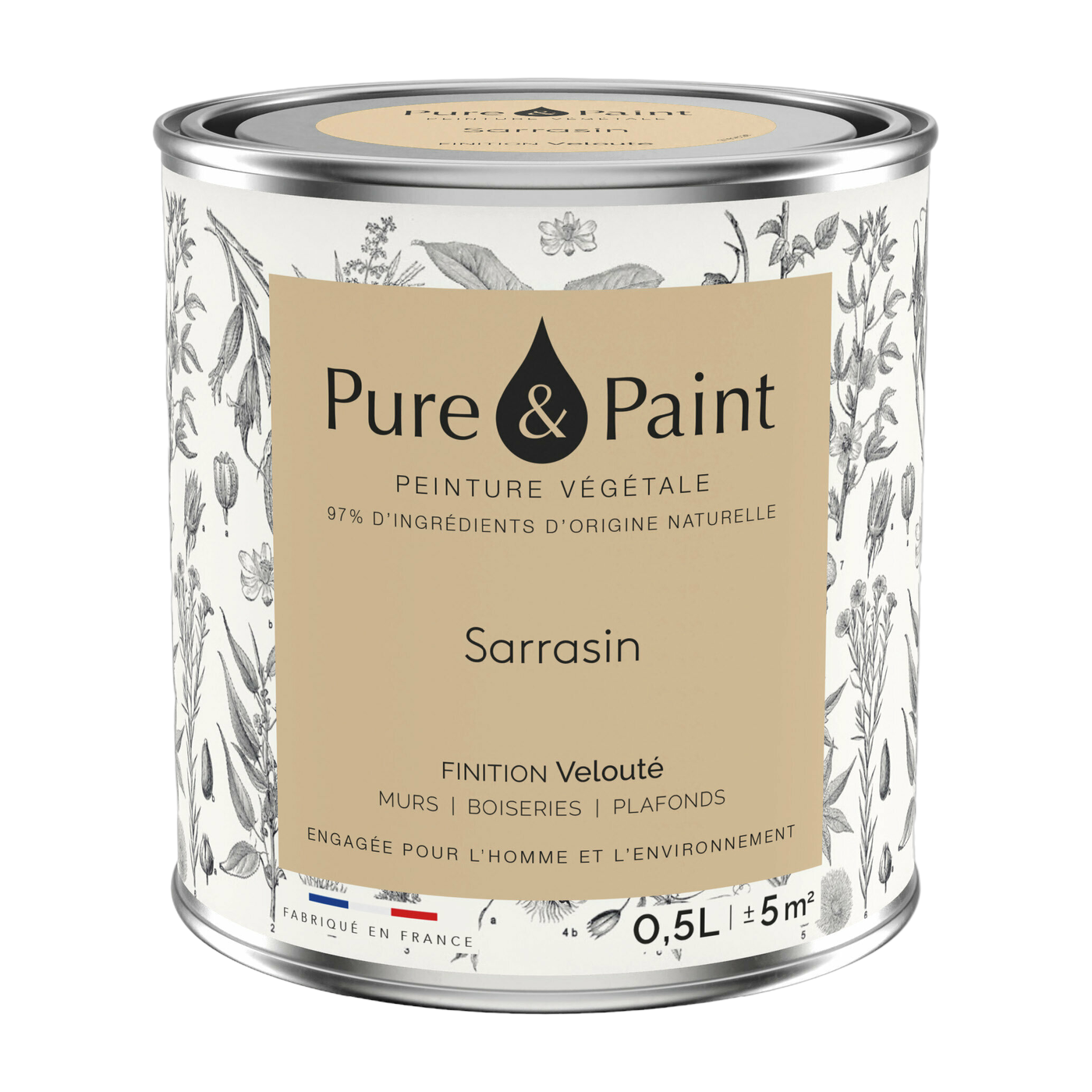 Buckwheat velvet plant paint 0, 5L - Pure & Paint