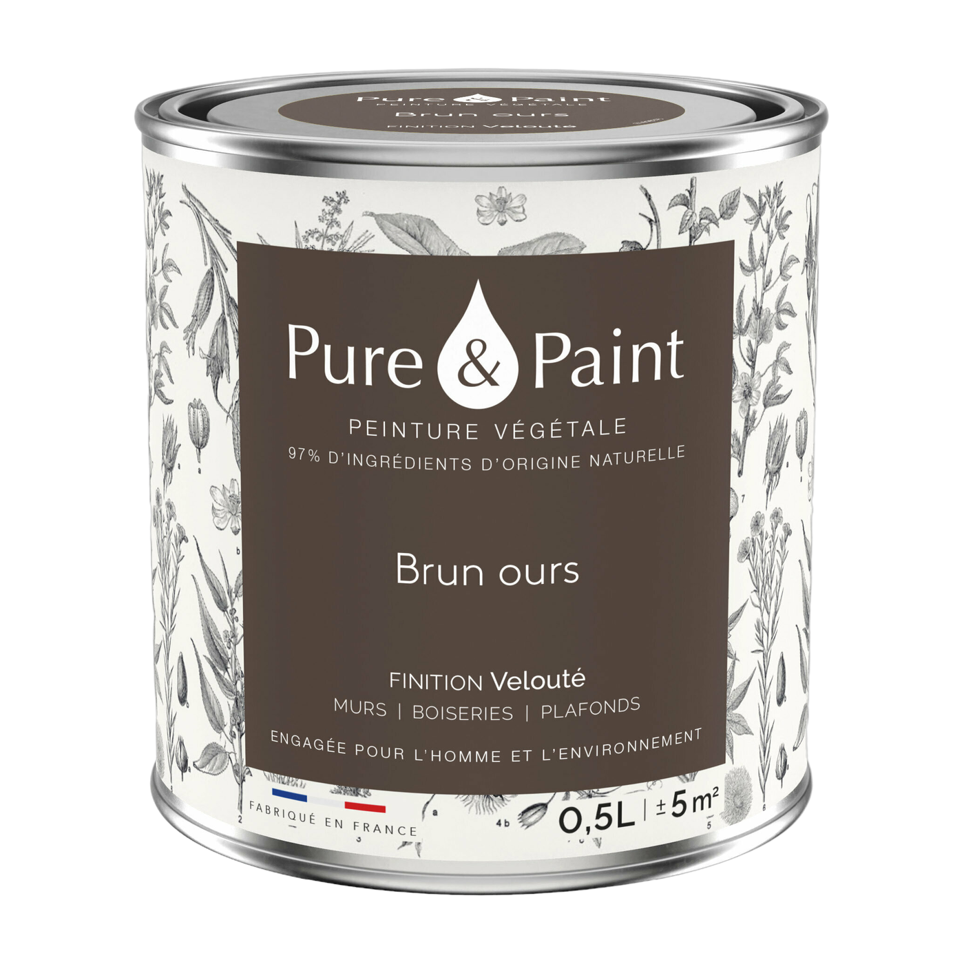 Bear Brown velvet vegetable paint 0, 5L - Pure & Paint