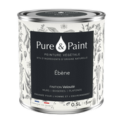 Ebony velvet vegetable paint 0, 5L - Pure & Paint