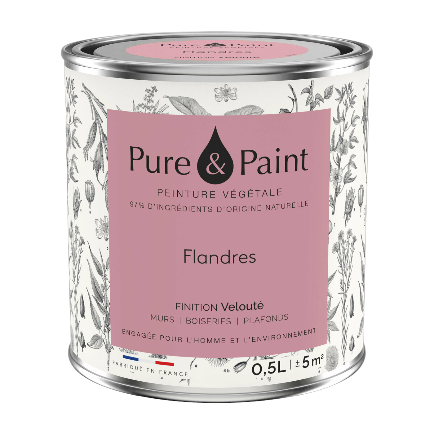 Flanders velvet vegetable paint 0, 5L - Pure & Paint