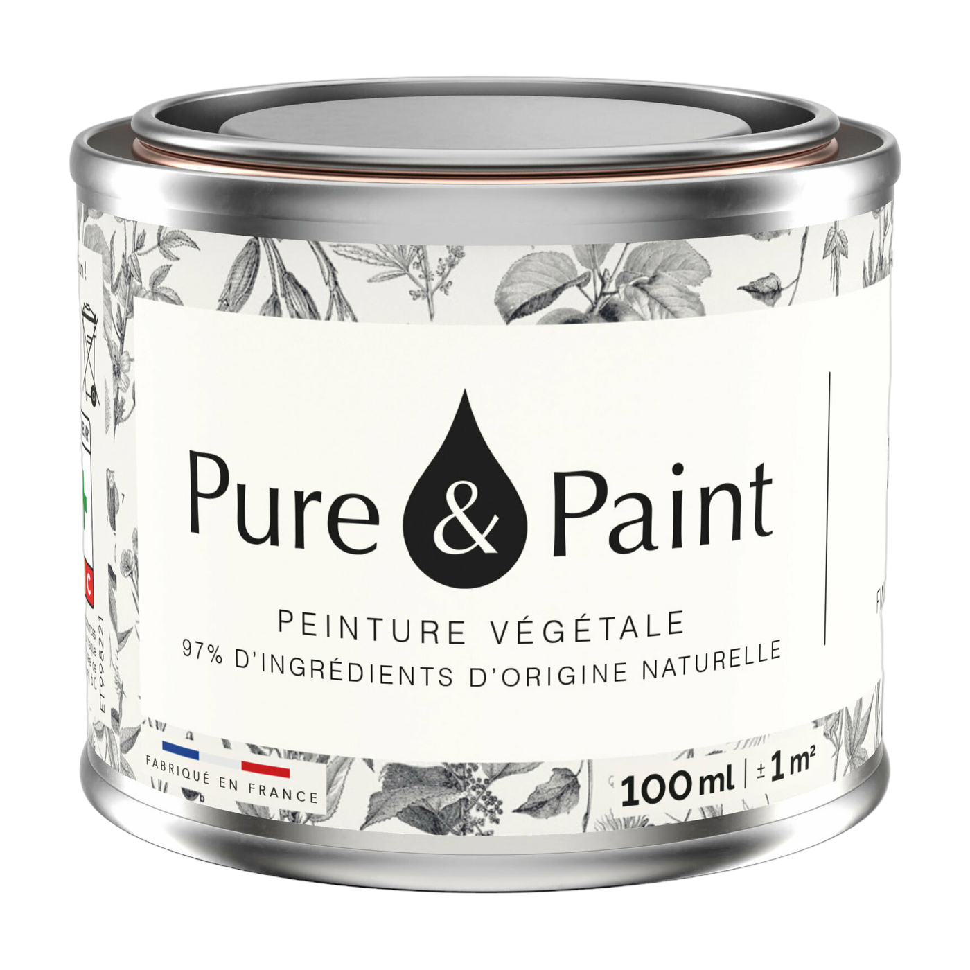 دهان نباتي مخملي لون أبيض 100 مل - Pure & Paint