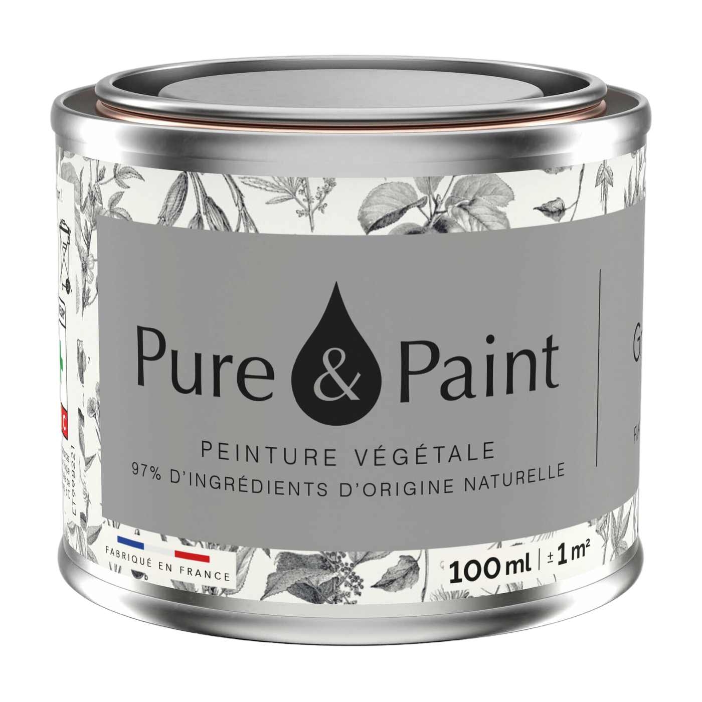 Vegetable paint velvety Smoke grey 100ML - Pure & Paint