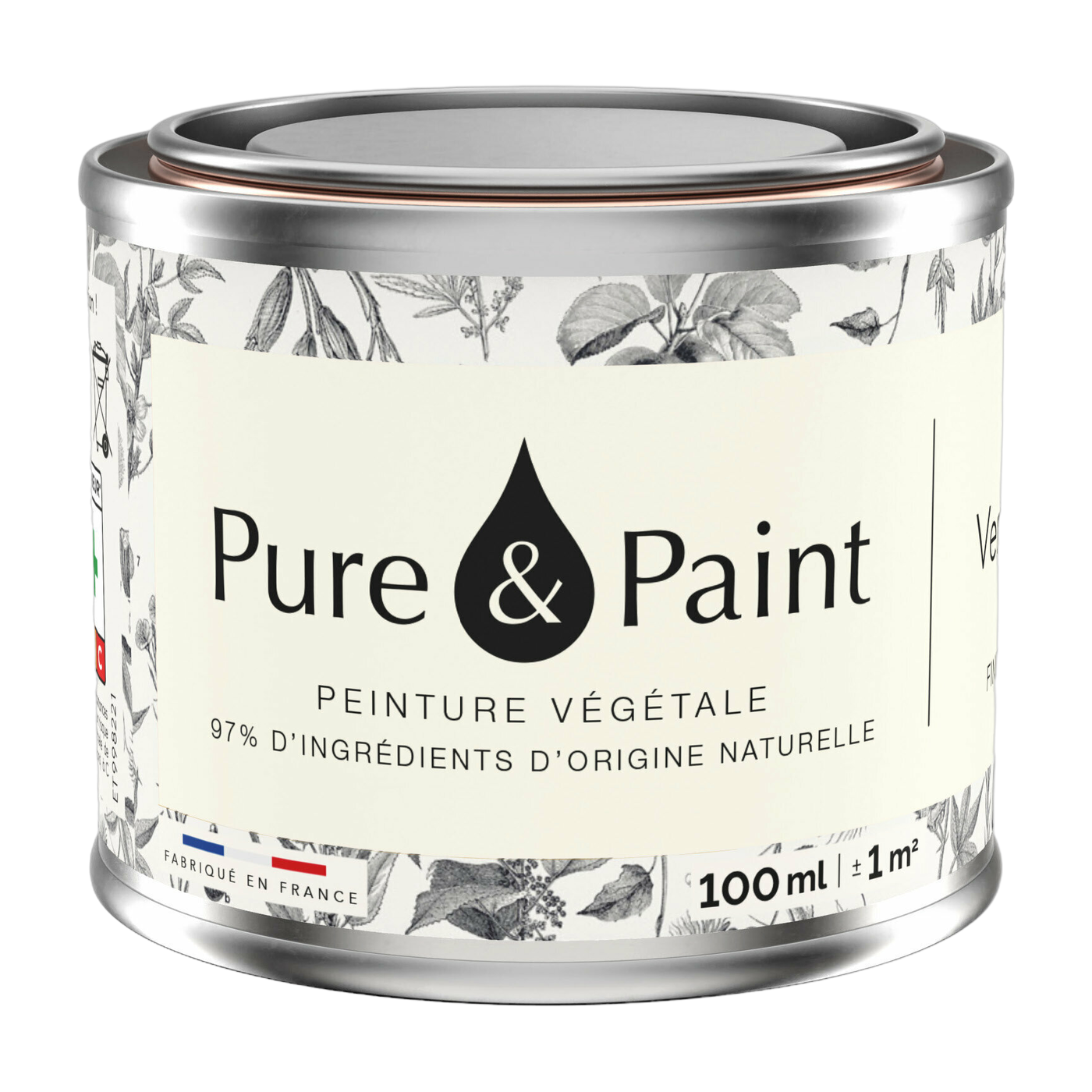 Vegetable paint velvety Green Jasmine 100ML - Pure & Paint