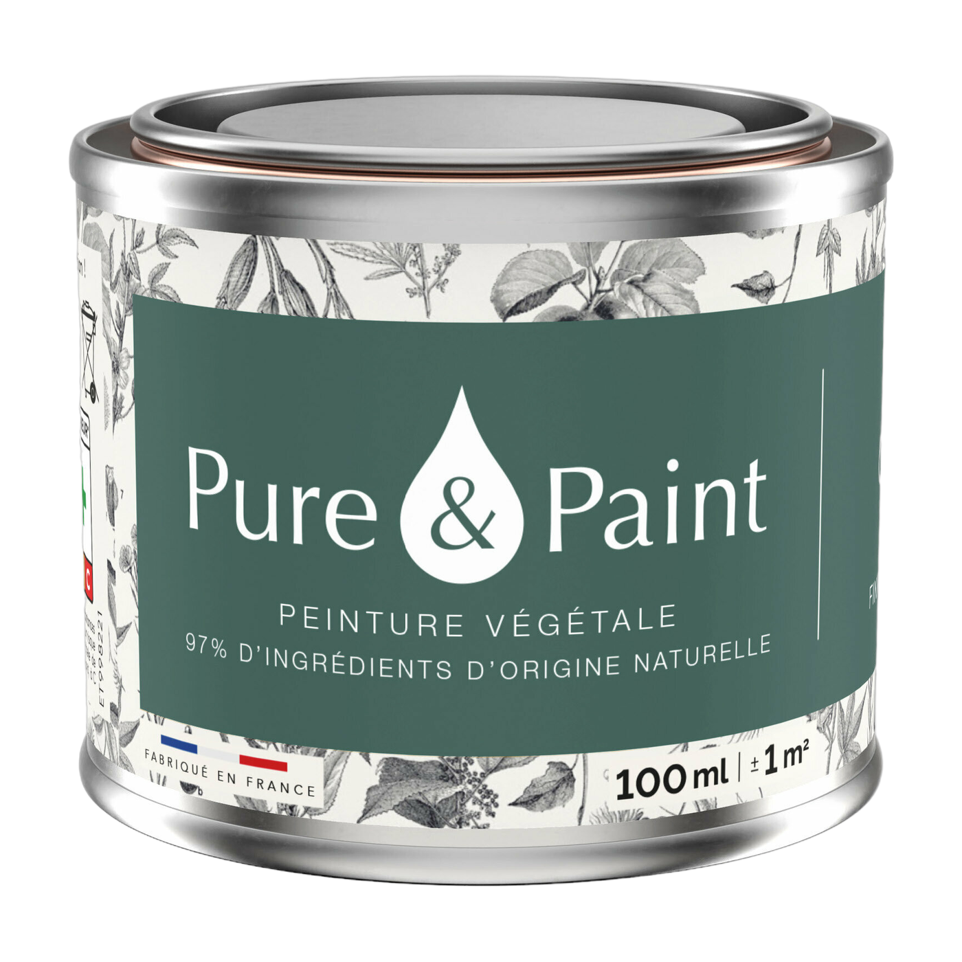 دهان نباتي مخملي زيتون 100 مل - Pure & Paint