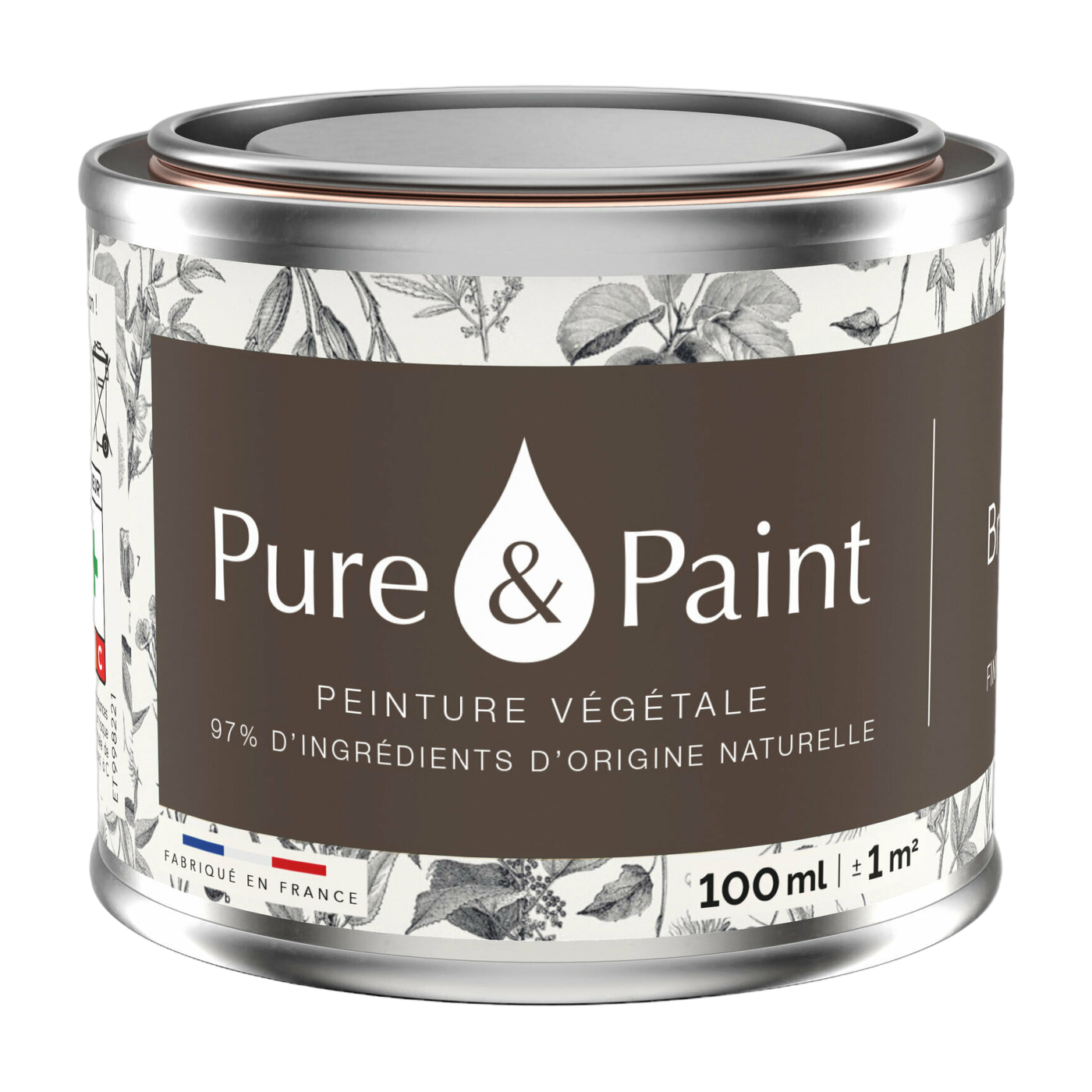 Velvet brown vegetable paint 100ML - Pure & Paint