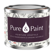 Peinture végétale velouté Aubergine 100ML - Pure & Paint