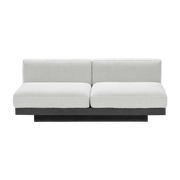Sofá 2 plazas en madera negra y cojines blancos 193 x 115 x 72 cm Rudolph - Serax
