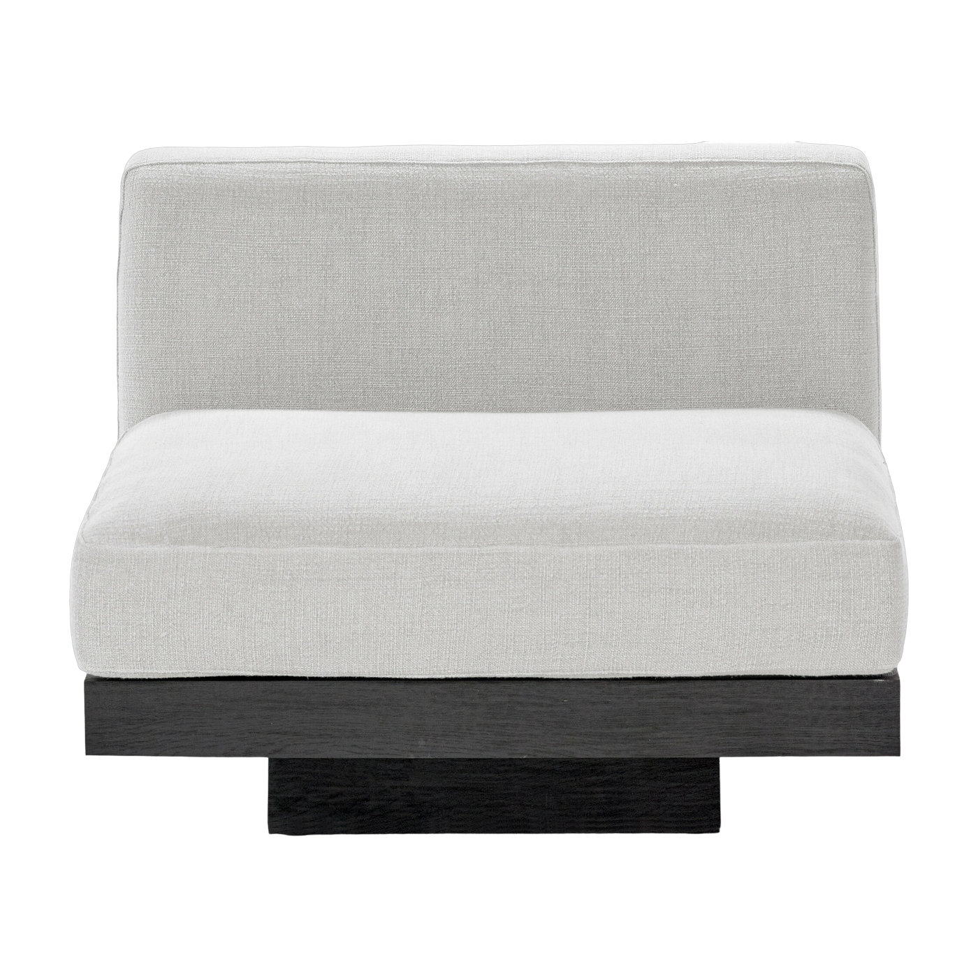 Sofá 1 plaza en madera negra y cojines blancos 96 x 115 x 72 cm Rudolph - Serax