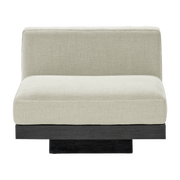 Divano singolo Rudolph in legno nero e cuscini beige 96 x 115 x 72 cm - Serax