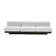 Divano a tre posti Rudolph in legno nero e cuscini bianchi 287 x 115 x 72 cm - Serax