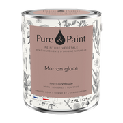 Vernice vegetale marrone vellutata 2, 5L Pure & Paint