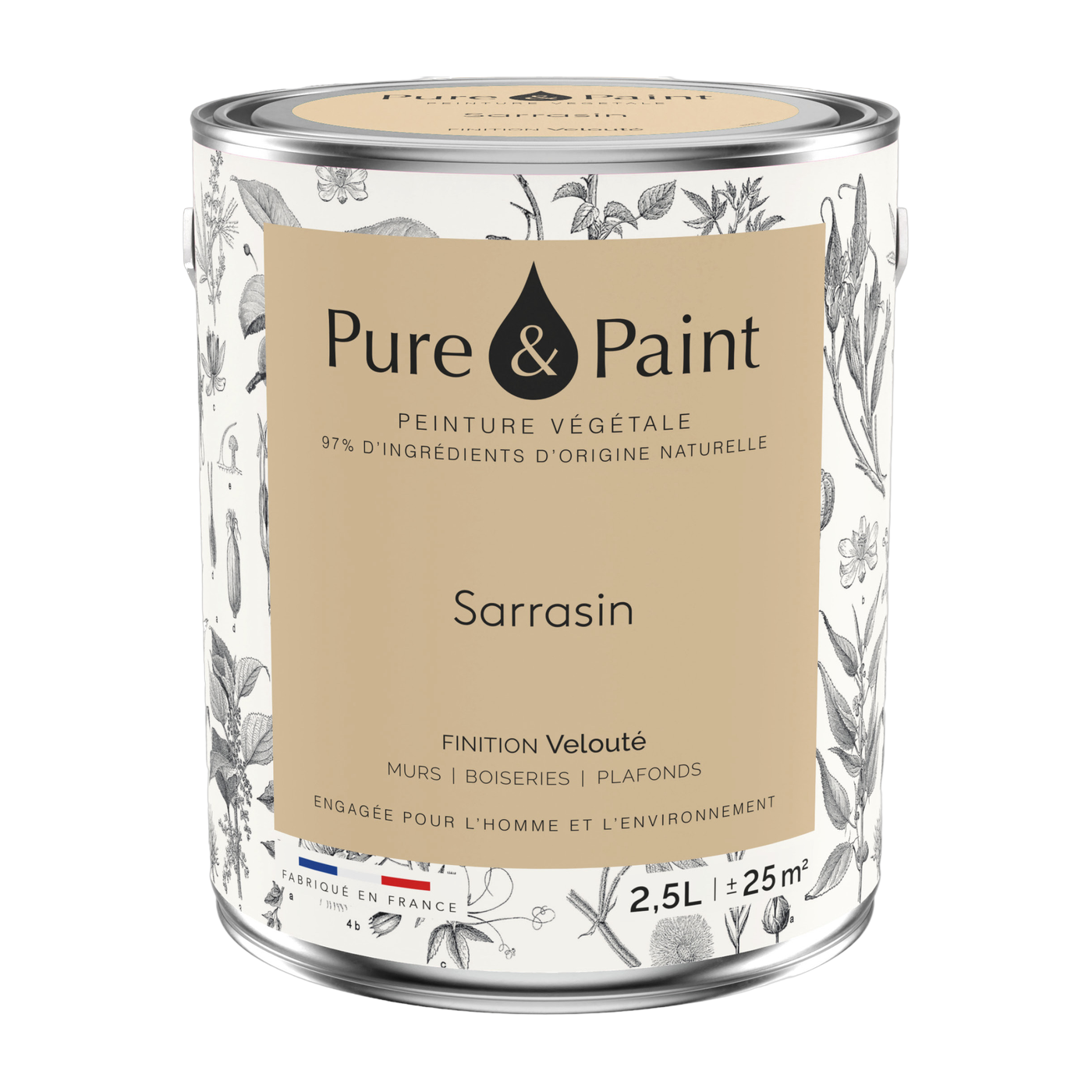 دهان نباتي مخملي Sarrasin 2,5L - Pure & Paint