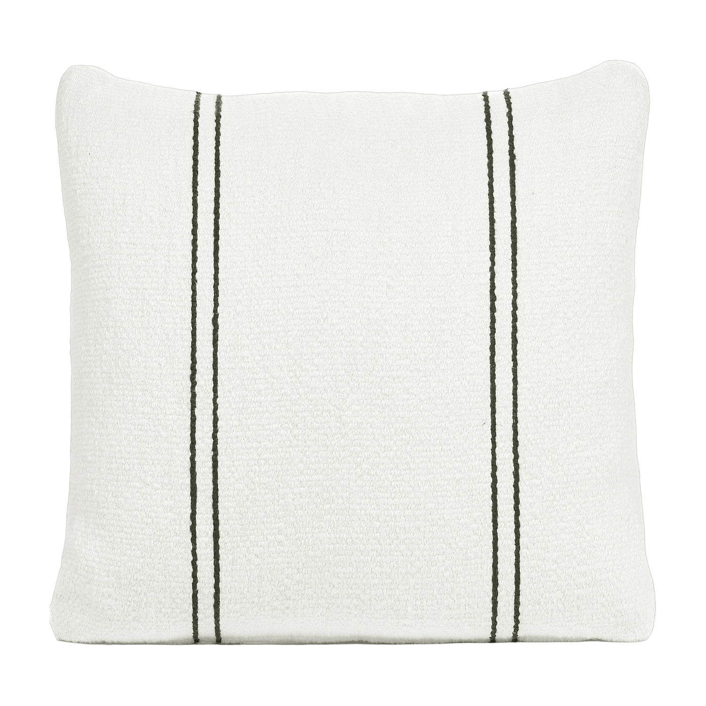 Coussin d'intérieur blanc à bandes noires en coton 45 x 45 cm Rudolph - Serax