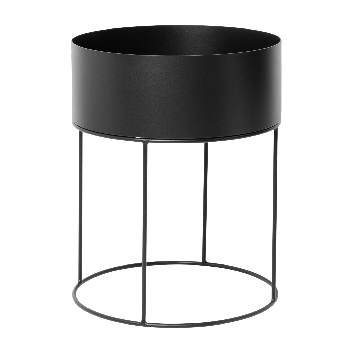 Cache-pot en acier noir 40 x 50 cm Plant Box - Ferm living