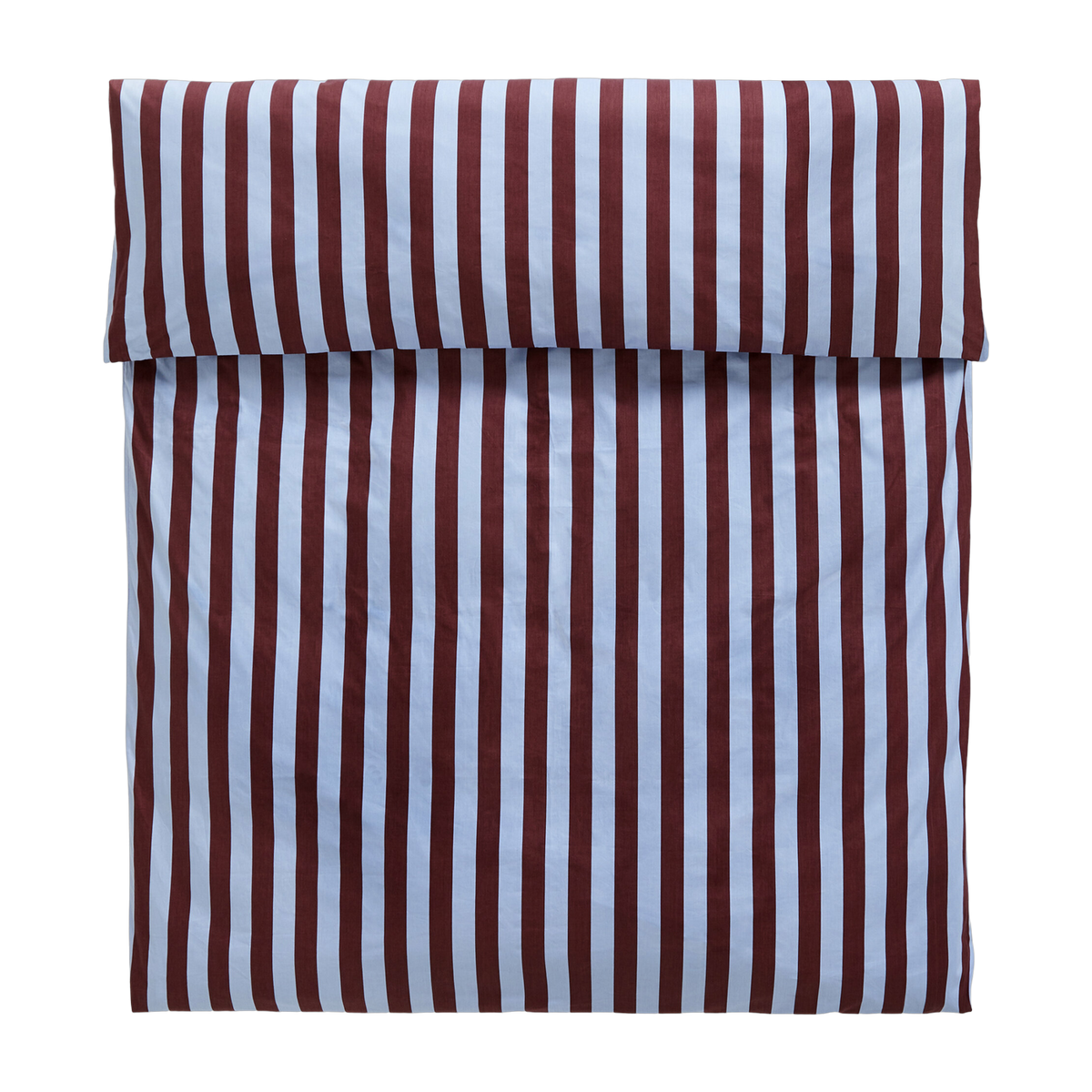 Comforter cover with burgundy and sky blue stripes 135 x 200 cm Summer - HAY