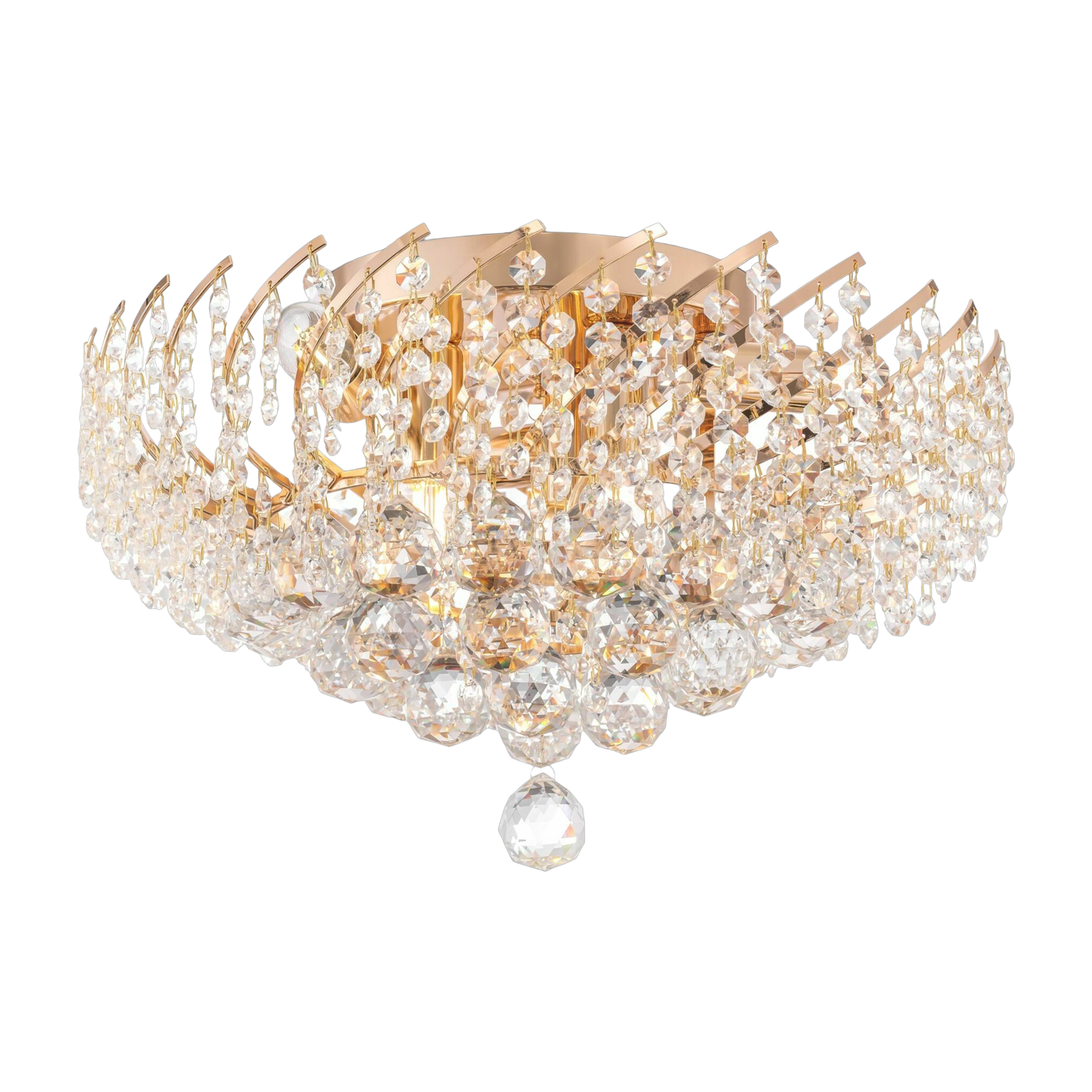 Lampada da soffitto in metallo placcato oro con 6 lampadine Karolina - Maytoni