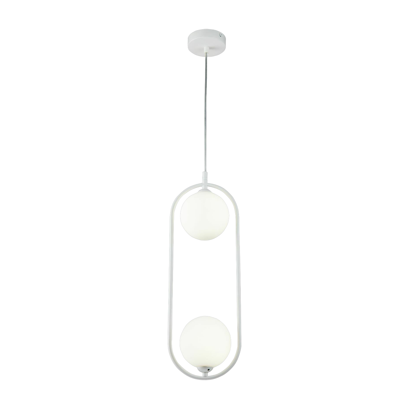 Suspension en métal blanc 2 ampoules Ring - Maytoni