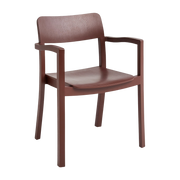 Sedia in frassino con braccioli in terracotta Pastis - Hay