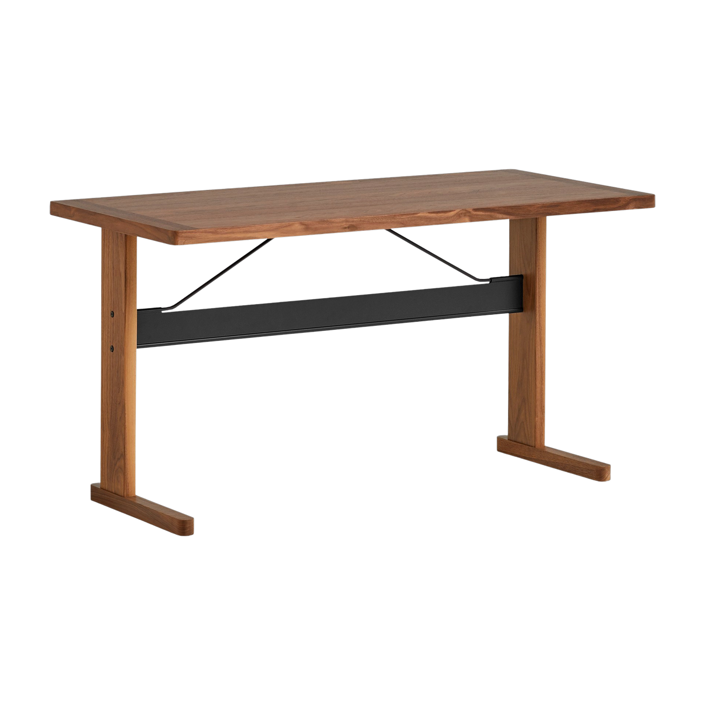 Bureau in natural walnut and black 140 cm Passerelle - Hay