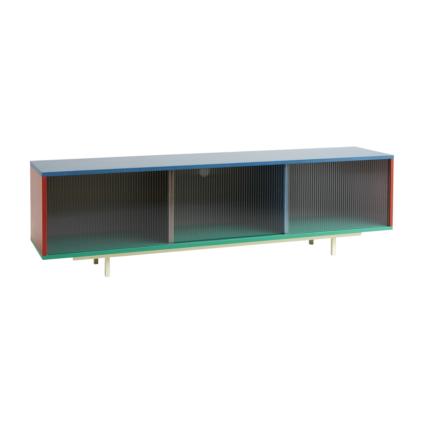 Meuble tv en bois Multi à portes vitrées 180 cm Colour Cabinet - Hay