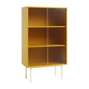 Vaisselier en bois jaune et portes vitrées Colour Cabinet - Hay
