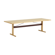 Mesa de comedor rectangular en roble natural y terracota 260 cm Passerelle - HAY