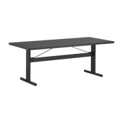 Table à manger rectangulaire en chêne noire 200 cm Passerelle - Hay