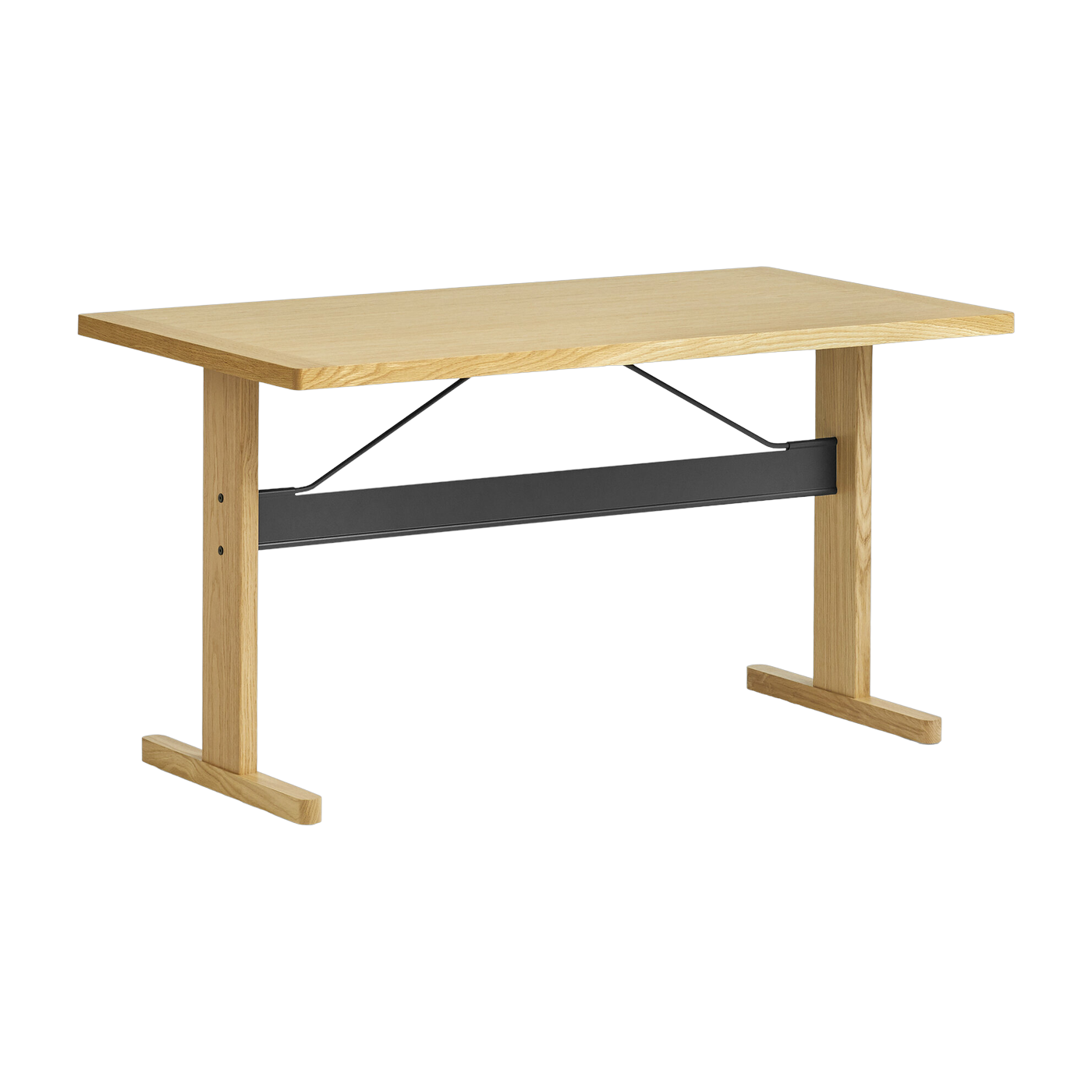 Bureau in natural and black oak 140 cm Passerelle - Hay