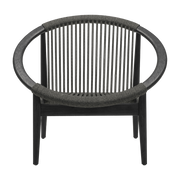 Sillón en teca negra con cuerda negro ónix 80 x 91 x 81 cm Frida - Vincent Sheppard