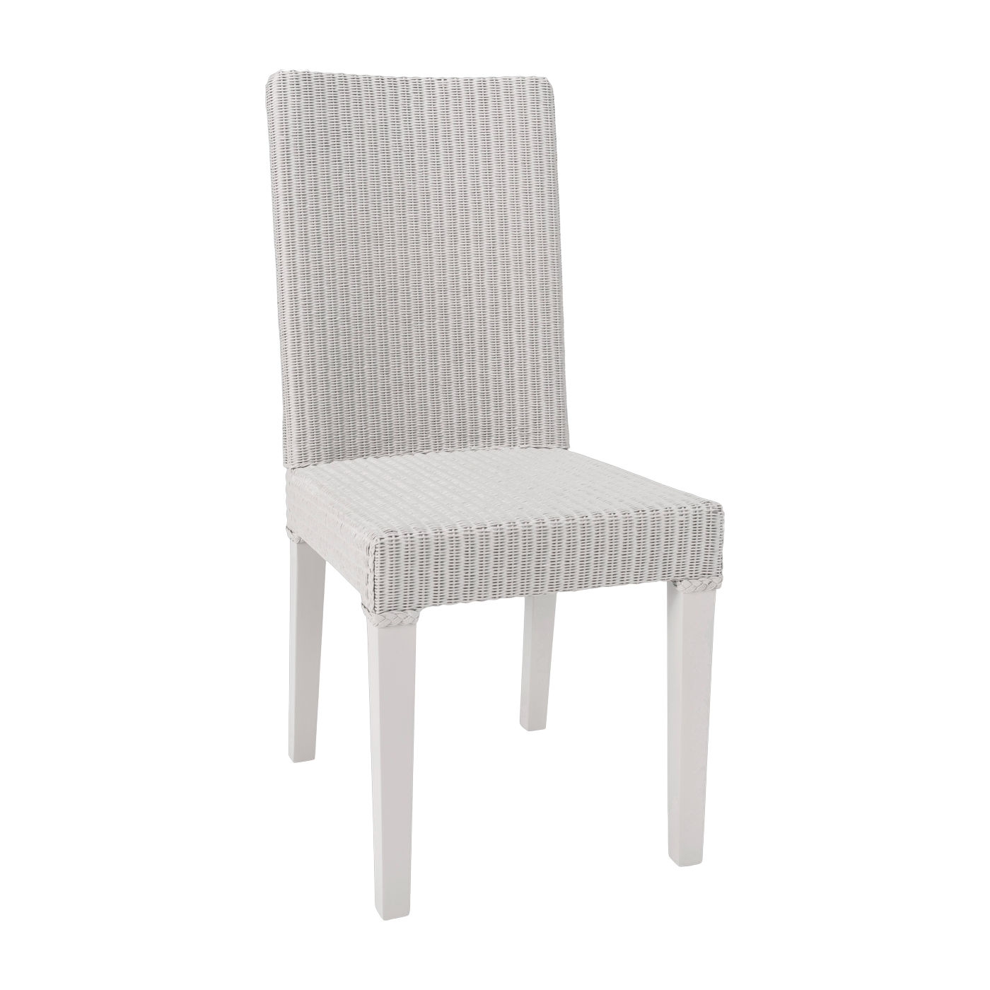 Chaise bois massif tressé loom couleur nuage 95 x 44 x 55 Bridget - KOK