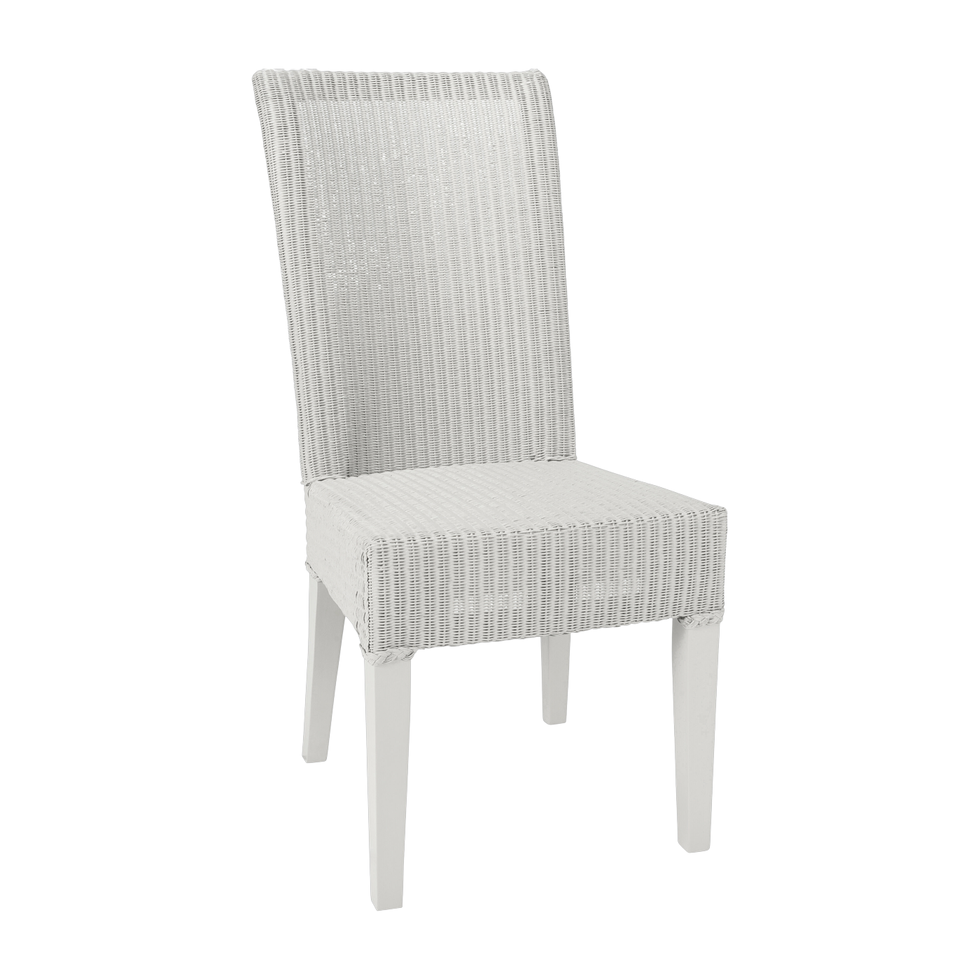 Chaise bois massif tressée en loom couleur nuage 101 X 49 X 65 Josephine - KOK
