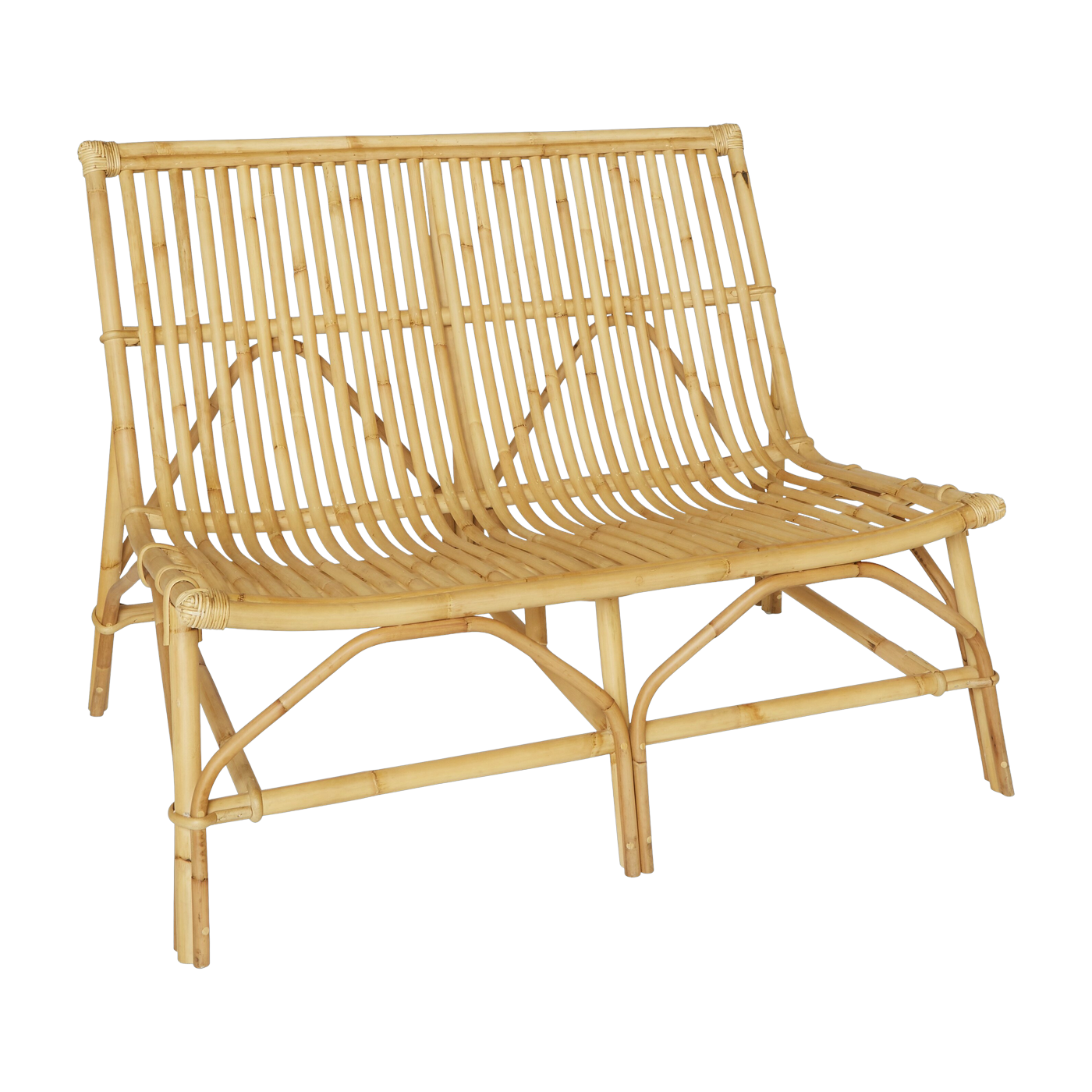 David two-seater rattan armchair 80 x 106 x 81 - KOK