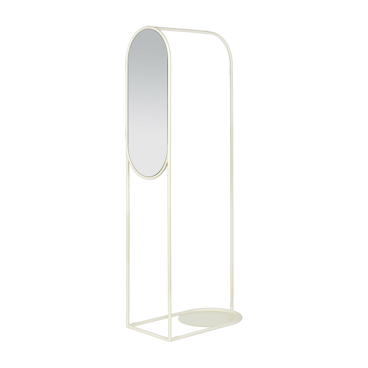Portant avec miroir en métal blanc Archie - Broste Copenhagen